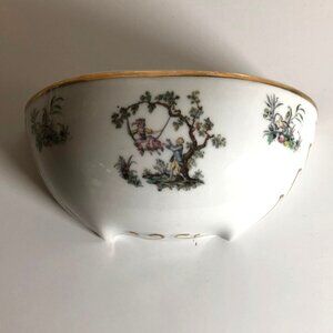 Victorian Hand Painted Porcelain Wall Pocket Vase Vintage Andrea By Sadek Japan